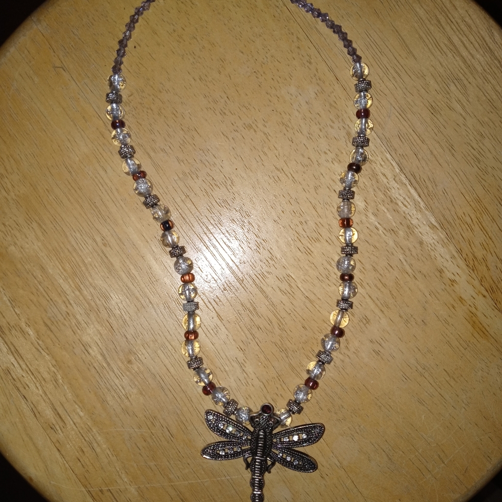 Vintage dragonfly necklace